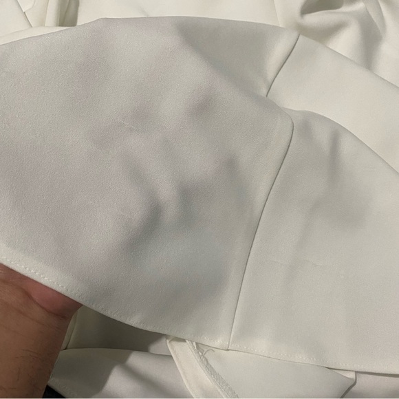 Alamour White Maxi Ruffle Dress Sz L - Picture 4 of 8